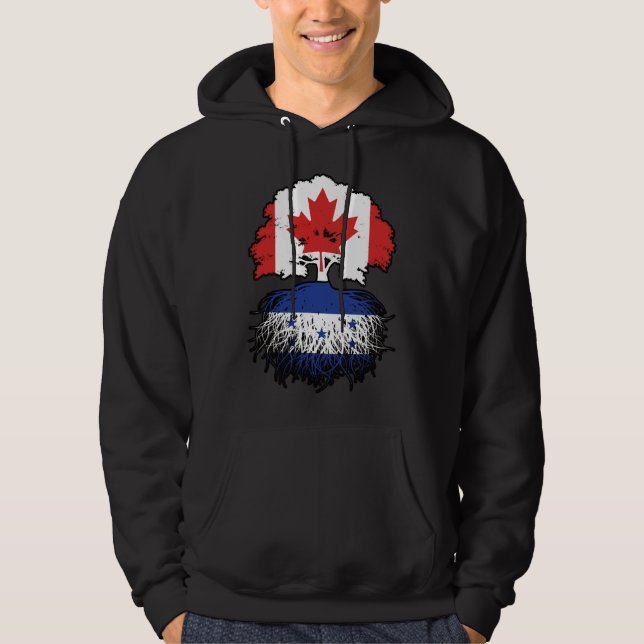 Honduras Honduran Canadian Tree Roots Flag Hoodie (Vorderseite)