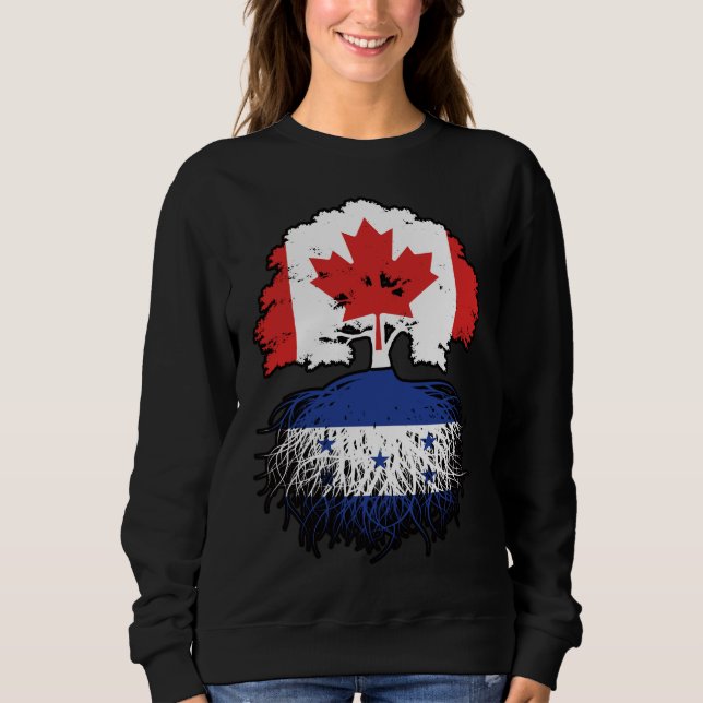 Honduras Honduran Canadian Tree Roots Flag Sweatshirt (Vorderseite)