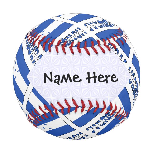 Hondúras Honduran Flag Black Personalization Baseball (Vorderseite)