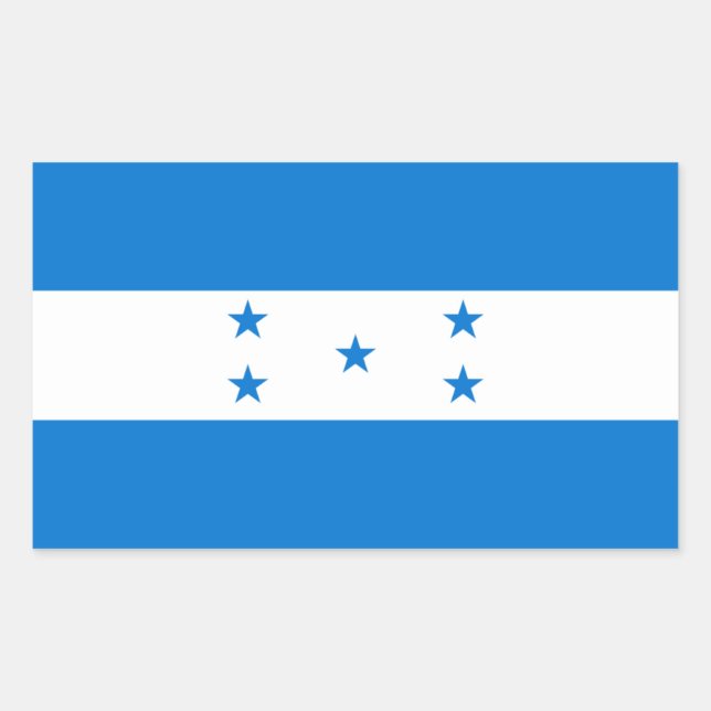 honduras/honduranische Flagge Rechteckiger Aufkleber (Vorderseite)