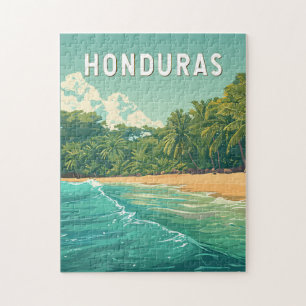 Honduras Illustration Reise Kunst Vintage Puzzle