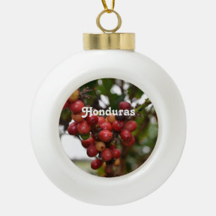Honduras-Kaffeebohnen Keramik Kugel-Ornament
