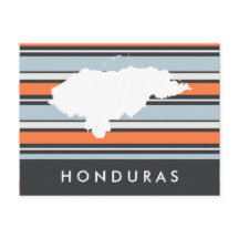 Honduras-Karte: Moderne Streifen