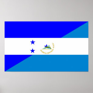 honduras nicaragua Halbfahresymbol Poster