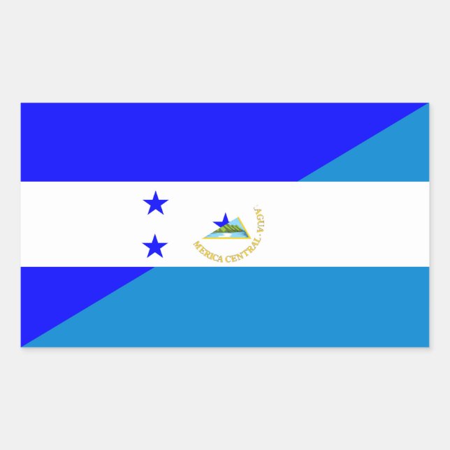 honduras nicaragua Halbfahresymbol Rechteckiger Aufkleber (Vorderseite)