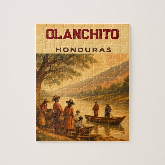  Honduras Olanchito Retro poster Puzzle (Vertikal)