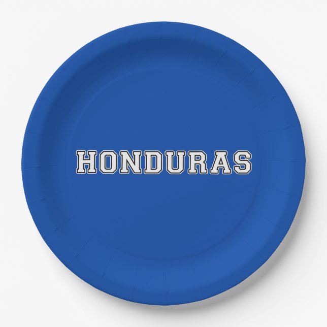 Honduras Pappteller (Vorderseite)