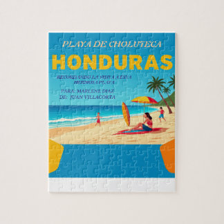  Honduras PLAYA DE CHOLUTECA Retro poster Puzzle