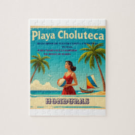 Honduras PLAYAS CHOLUTECA Retro poster Puzzle