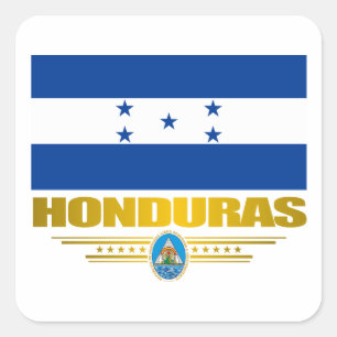 "Honduras Pride" Quadratischer Aufkleber