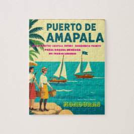 Honduras Puerto AMAPALA Retro poster Puzzle