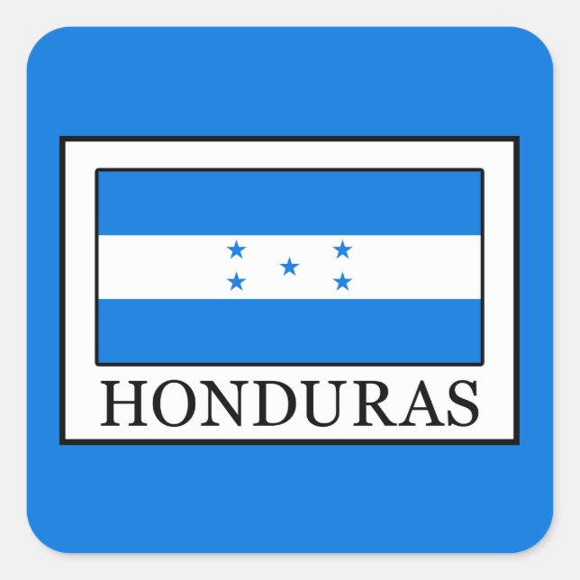 Honduras Quadratischer Aufkleber (Vorderseite)