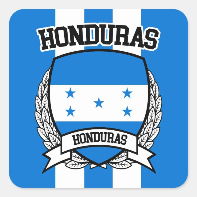 Honduras Quadratischer Aufkleber (Vorderseite)