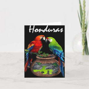 Honduras Reise Scharlach Ara Honduras Familienurla Karte