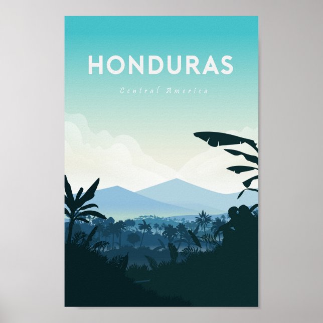 Honduras Reiseplakat, Druck Poster (Vorne)