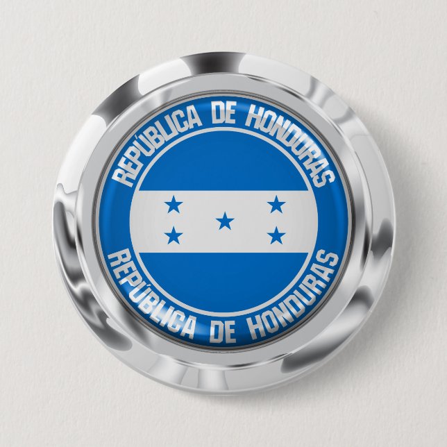 Honduras Round Emblem Button (Vorderseite)
