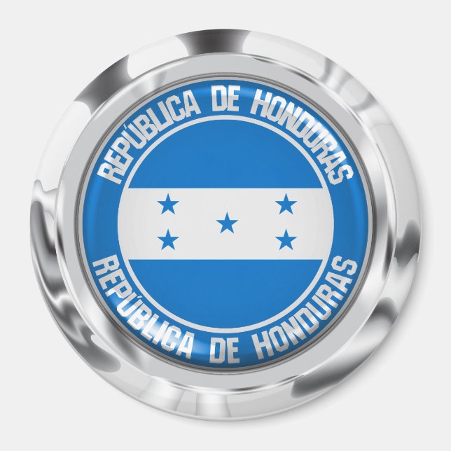 Honduras Round Emblem Magnet (Vorne)