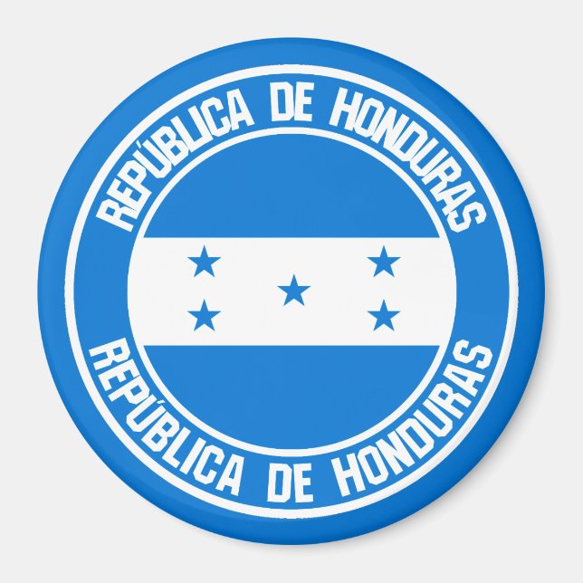Honduras Round Emblem Magnet (Vorne)