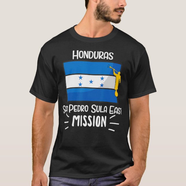 Honduras San Pedro Sula East Mormon LDS Mission T-Shirt (Vorderseite)