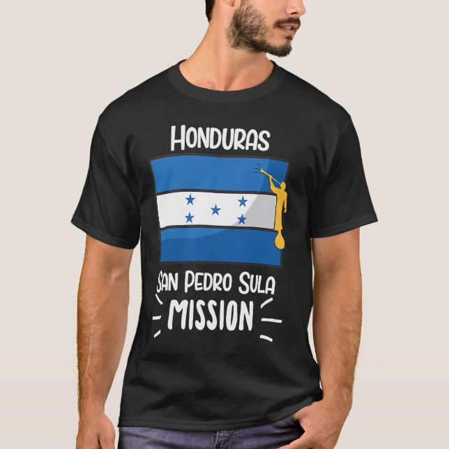 Honduras San Pedro Sula Mormon LDS Mission Mission T-Shirt (Vorderseite)