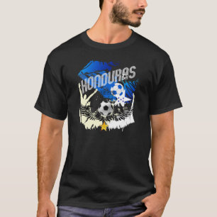 Honduras-Schmutzflagge futbol festa Fußballentwurf T-Shirt