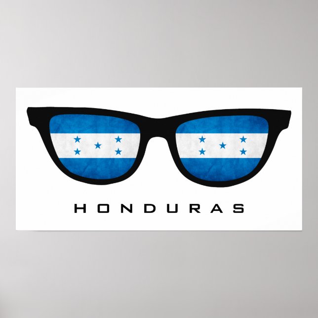 Honduras Shades benutzerdefinierte Text- und Farbp Poster (Vorne)