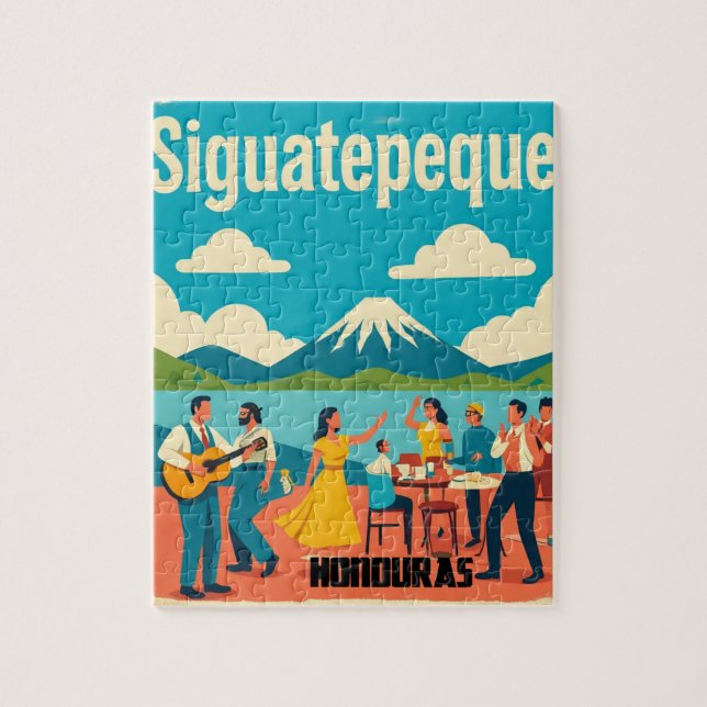  Honduras SIGUATEPEQUE Retro poster Puzzle (Vertikal)