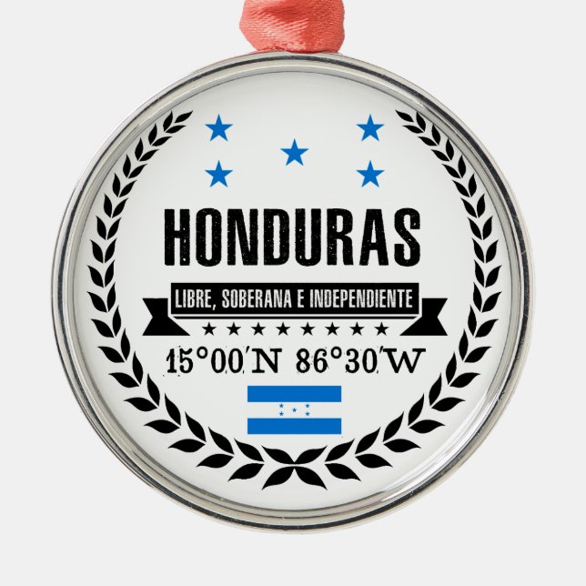 Honduras Silbernes Ornament (Vorne)
