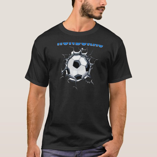Honduras Soccer Fans - Honduras Football in Cracke T-Shirt (Vorderseite)