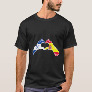 Honduras Spanien Flagge - Honduras Spanisches Herz T-Shirt