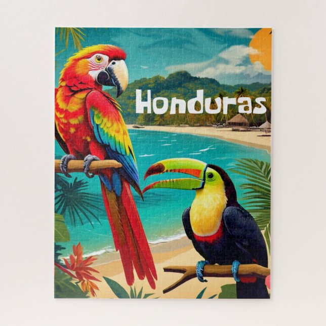 Honduras Travel Vintag Retro Poster Puzzle (Vertikal)