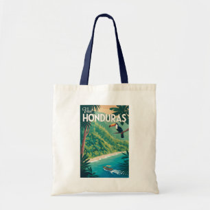 Honduras-Tukan-Illustration Reise Kunst Vintage Tragetasche