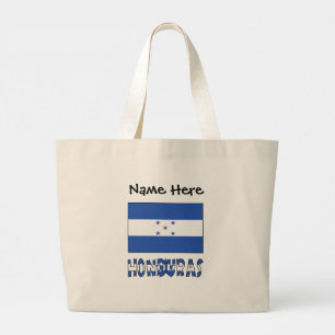 Honduras und honduranische Flagge mit Ihrem Namen Jumbo Stoffbeutel