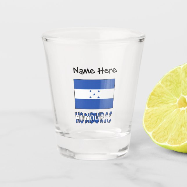 Honduras und Honduras mit Ihrem Namen Shot Gla Schnapsglas (Vorderseite)