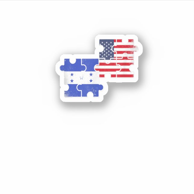 Honduras Usa Roots Vintage honduranische Flagge Aufkleber (Vorderseite)