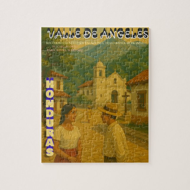  Honduras Valle de Angeles Retro poster Puzzle (Vertikal)