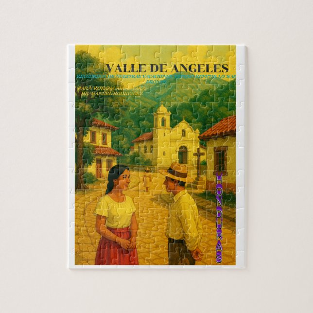  Honduras Valle de Angeles Retro poster Puzzle (Vertikal)