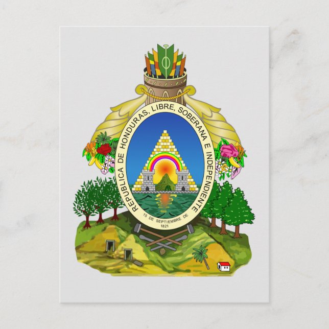 Honduras-Wappen Postkarte (Vorderseite)
