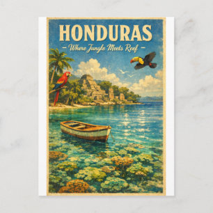 HONDURAS – Wo Dschungel und Riff aufeinandertreffe Postkarte