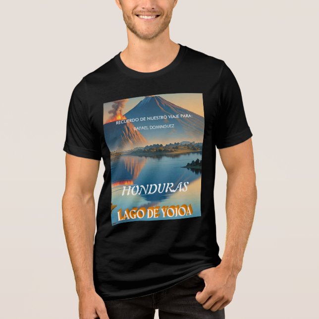  Honduras Yojoa Lake Retro poster  Tri-Blend Shirt (Vorderseite)