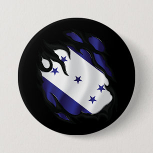 Honduras zerrissene Flagge Button