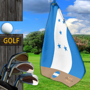 Hondurasan Fahne & Honduras mit Monogramm Golfhand Golfhandtuch