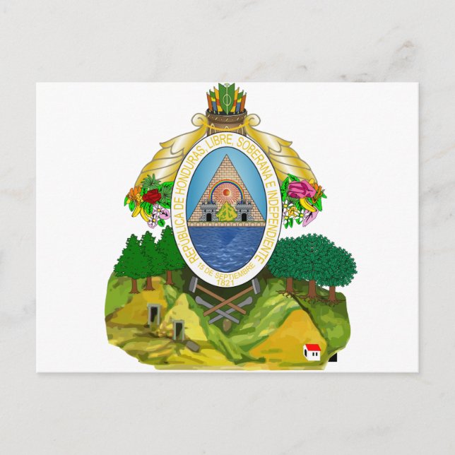 Hondurasemblem Postkarte (Vorderseite)
