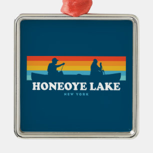 Honeoye Lake New York Canoe Ornament Aus Metall