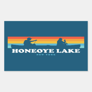 Honeoye Lake New York Canoe Rechteckiger Aufkleber