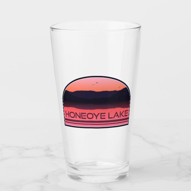 Honeoye Lake New York Red Sunrise Glas (Vorderseite)