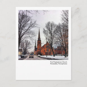 Honesdale, PA Post Card-First Presbyterian Church Postkarte