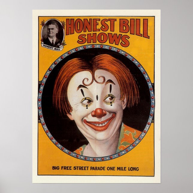 Honest Bill Vintag Circus Poster (Vorne)