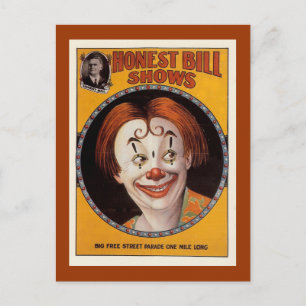 Honest Bill Vintag Circus Postkarte