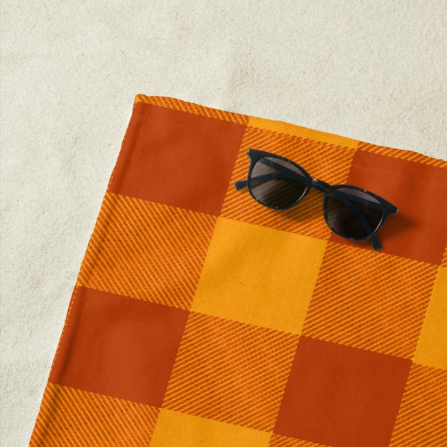 Honey Amber Buffalo Check Strandtuch (Beispiel)